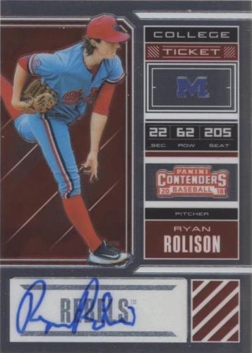 2018 Panini Elite Extra Edition - Ryan Rolison #RR