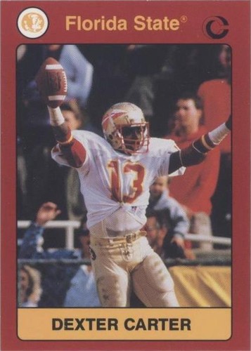 1991 Collegiate Collection Florida State Seminoles Dexter Carter #82