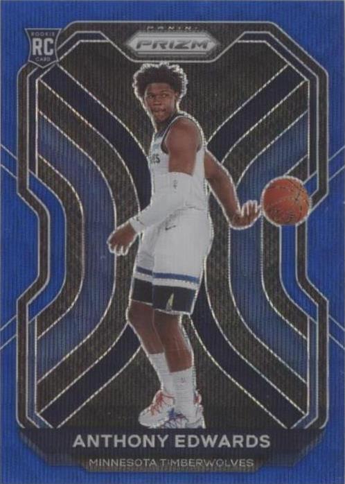 2020-21 Panini Prizm - Anthony Edwards #258 Blue Wave Prizm 2020-21 Panini Prizm - Anthony Edwards #258 Blue Wave Prizm