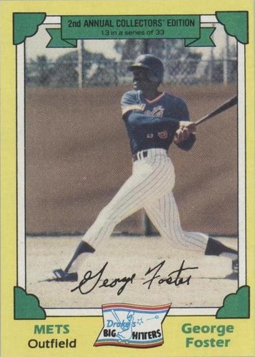 1982 Topps Drake's Big Hitters - George Foster #13