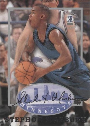 1997-98 Score Board Autographed Collection - Stephon Marbury #9