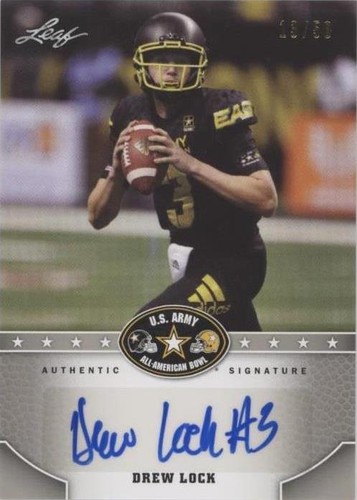 2015 Leaf U.S. Army All-American Bowl Drew Lock #BA-DL1