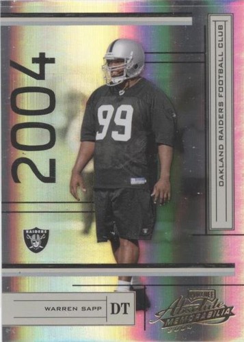 2004 Playoff Absolute Memorabilia Warren Sapp #105