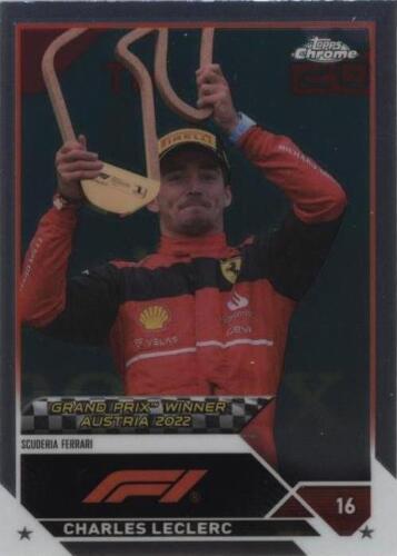 CHARLES LECLERC SIGNED F1 TOPPS FLAGSHIP RELIC 2022 TRADING
