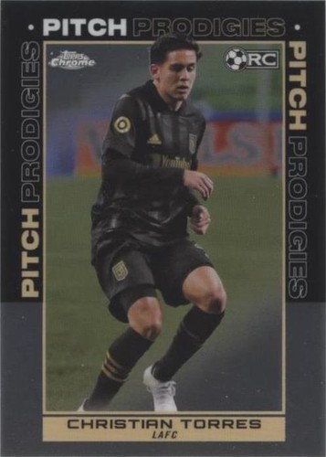 2021 Topps Chrome MLS Blue Wave Christian Torres RC #168 LA