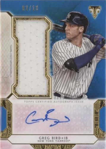 2018 Topps Triple Threads - Greg Bird #UAJR-GB