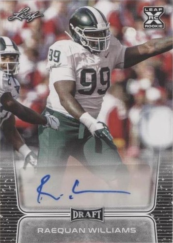 2020 Leaf Draft Raequan Williams #BA-RW1
