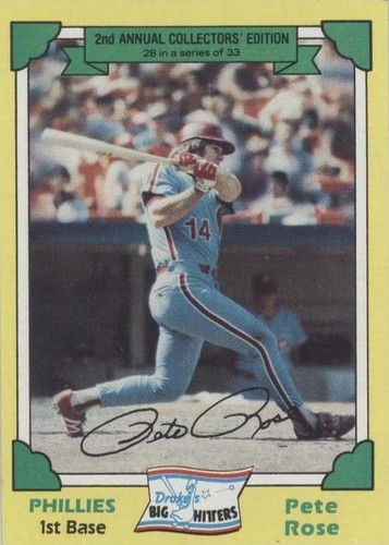 1982 Topps Drake's Big Hitters - Pete Rose #28