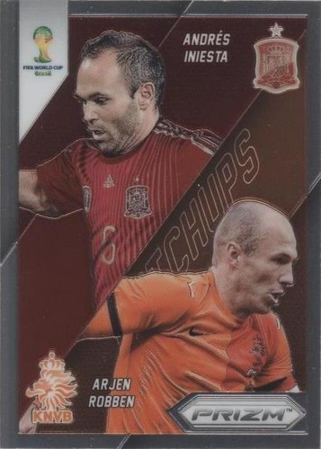 2014 Panini Prizm World Cup Andres Iniesta Arjen Robben #4