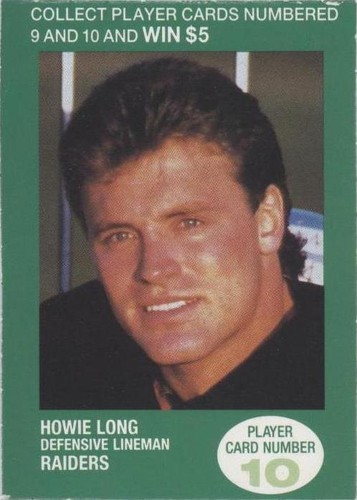 1990 BP NFL Players Match 2 Trading Card Game Howie Long #10