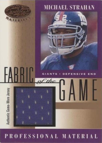 2001 Leaf Certified Materials Michael Strahan #FG-134