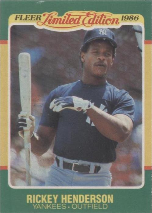 Fleer 1986 edición limitada superestrellas de béisbol - Rickey Henderson #23