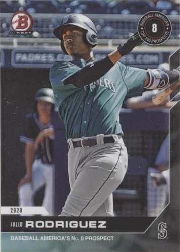 2020 Bowman Next Topps Now Baseball America's Top 100 Prospects - Julio Rodriguez #T5