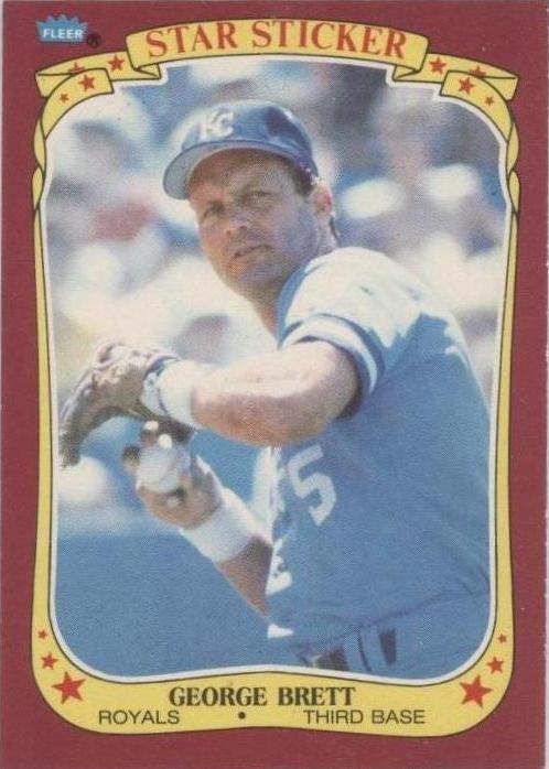 1986 Fleer звезда наклейки - Джордж Бретт #11