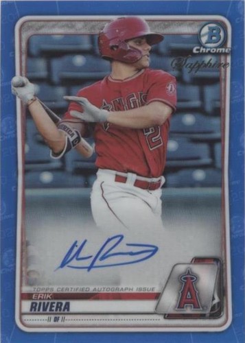 2020 Bowman Chrome Sapphire Edition - Erik Rivera #BSPA-ERI