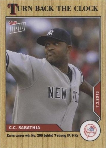 2020 Topps Now Turn Back the Clock - C.C. Sabathia #95