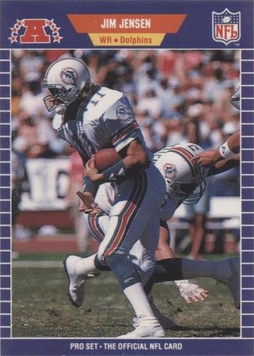 日本製 Card Football Set Pro 1989 #217 Dolphins Miami - Jensen Jim アート・デザイン・音楽
