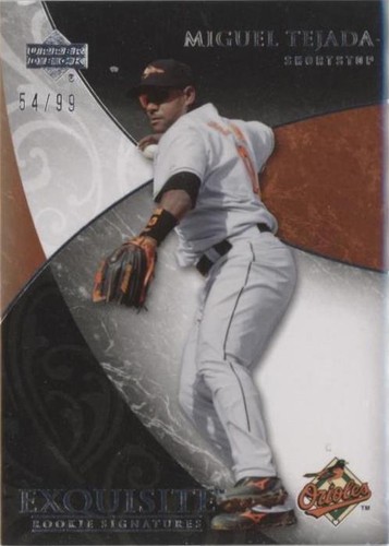 2007 Upper Deck Exquisite Rookie Signatures - Miguel Tejada #54