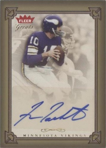 2004 Fleer Greats Fran Tarkenton #GBA-FT
