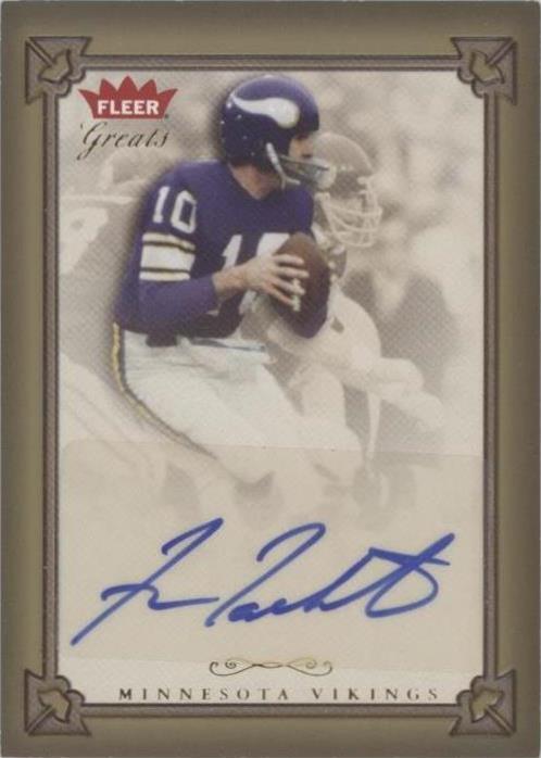 2004 Fleer Greats Fran Tarkenton #GBA-FT