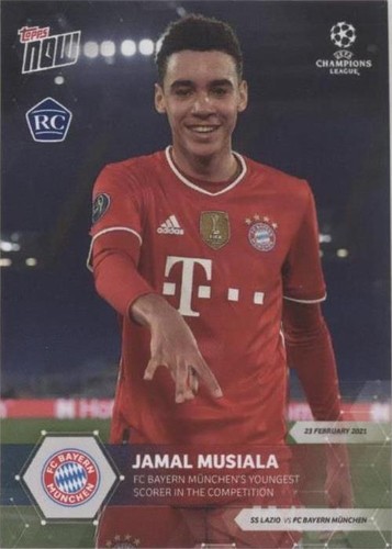 PSA 10 Jamal Musiala RC 2020 2021 UCL Topps Now Card #45