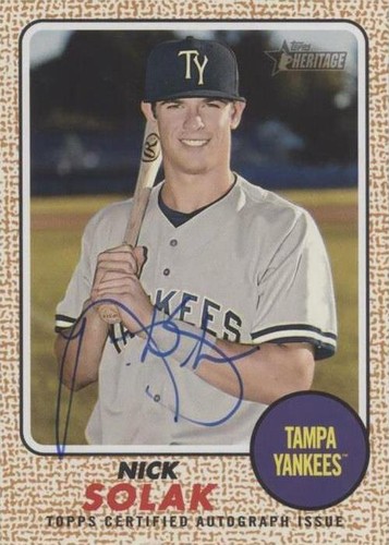 2017 Topps Heritage Minor League Edition - Nick Solak #ROA-NSO