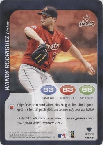 2011 Topps Attax - Wandy Rodriguez #203