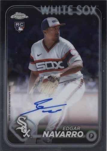 2024 Topps Chrome Edgar Navarro #RA-EN RC Purple Refractor Auto