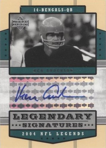 2004 Upper Deck NFL Legends Ken Anderson #LS-KA