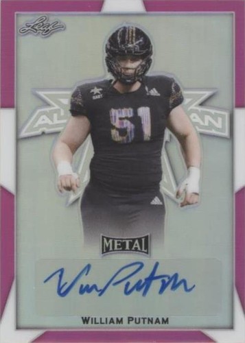 2019 Leaf Metal U.S. Army All-American Bowl William Putnam #BA-WP2