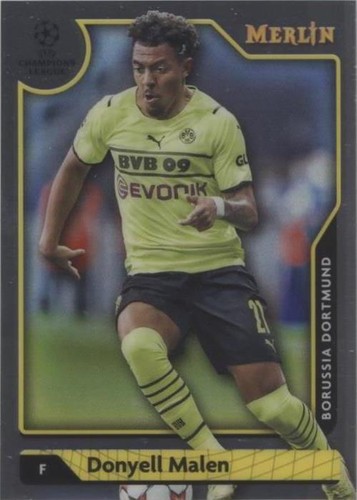 2021-22 Topps Merlin Donyell Malen Blue Shimmer #'d /75 Borussia