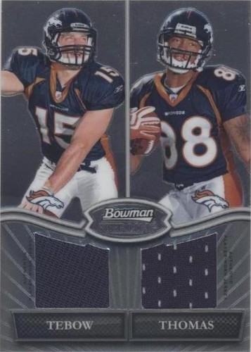 2010 Bowman Sterling Demaryius Thomas Tim Tebow #BSDR-TT