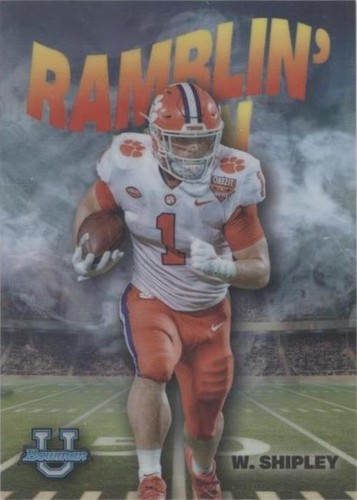 2022 Bowman University Chrome Will Shipley #RM-6