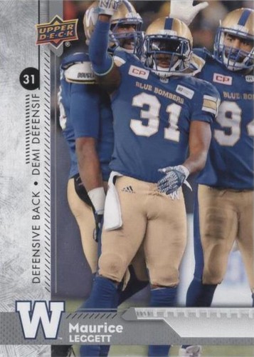 2018 Upper Deck CFL Maurice Leggett #69