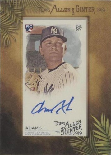 2019 Topps Allen & Ginter - Chance Adams #MA-CA