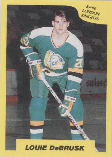 1989-90 7th Inning Sketch OHL - Louie DeBrusk #28