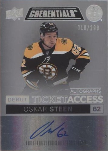 2021-22 Upper Deck Credentials - Oskar Steen #DTAA-OS
