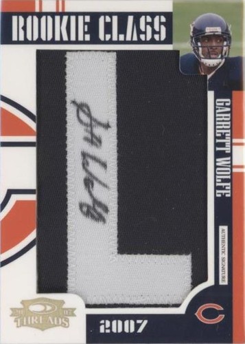 2007 Donruss Threads Garrett Wolfe #290