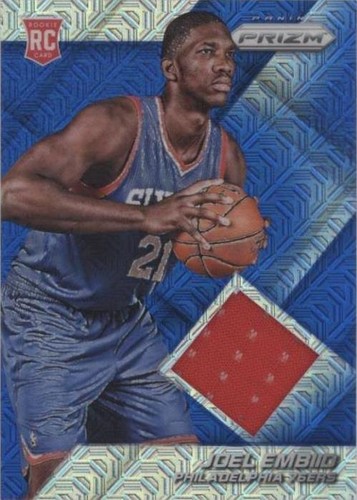 2014-15 Panini Prizm Joel Embiid ROOKIE BLUE AUTO /249 #3