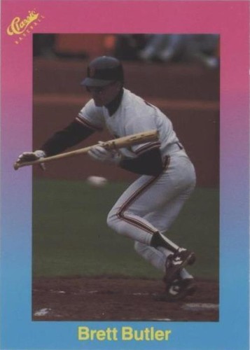 1989 Classic Update Pink/Light Blue Travel Edition - Brett Butler #38