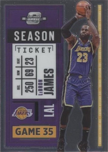 2020-21 Panini Contenders Optic Season Ticket Silver Prizm LeBron