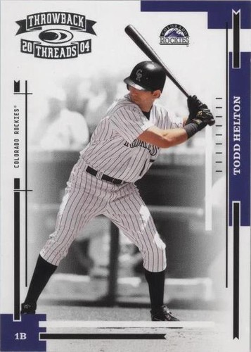 2004 Donruss Throwback Threads - Todd Helton #70