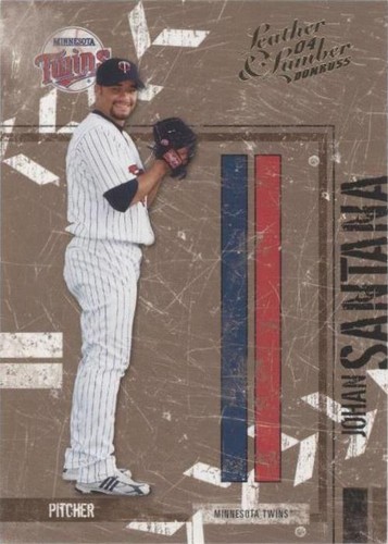 2004 Donruss Leather & Lumber - Johan Santana #81