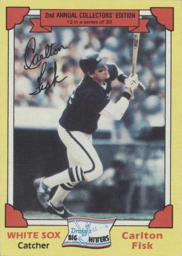 1982 Topps Drake's Big Hitters - Carlton Fisk #12