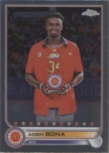 Adem Bona 2022 Topps Chrome McDonald's AUTO REFRACTOR SIGNED