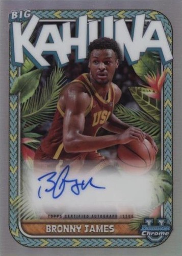 2023-24 Bowman University Chrome - Bronny James #BKA-BJ