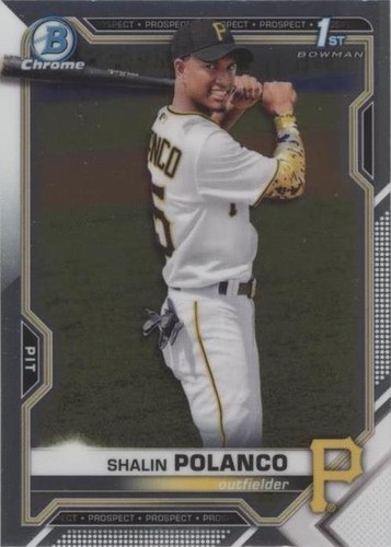 2021 Bowman Chrome 1st Shalin Polanco Green X-Fractor RC SSP