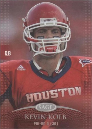 2007 SAGE Autographed Football Kevin Kolb #30