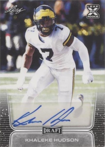 2020 Leaf Draft Khaleke Hudson #BA-KH3