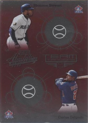 2002 Playoff Absolute Memorabilia - Carlos Delgado Shannon Stewart #TT-30